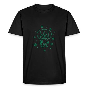 Drôle de petit chien - T-shirt Premium bio Homme - noir - Devant - Nico (187cm)