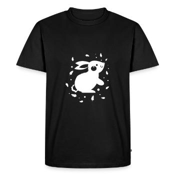 Lapin Lapin Conservation de la nature - T-shirt Premium bio Homme - noir - Devant - Nico (187cm)