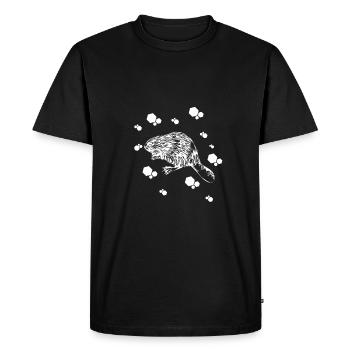 Marten - Ermine - Weasel - Men's Premium Organic T-Shirt - black - Front - Nico (187cm)