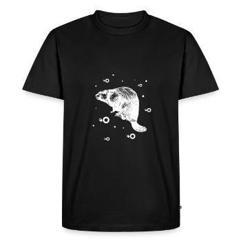 Marder Ermine Weasel - Men's Premium Organic T-Shirt - black - Front - Nico (187cm)
