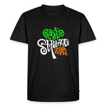 trèfle Saint Patrick design unique Saint Patrick - T-shirt Premium bio Homme - noir - Devant - Nico (187cm)
