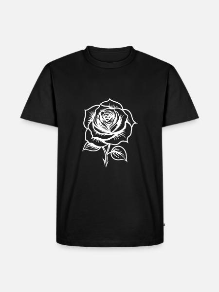 Rose Flower Love - Men's Premium Organic T-Shirt - black