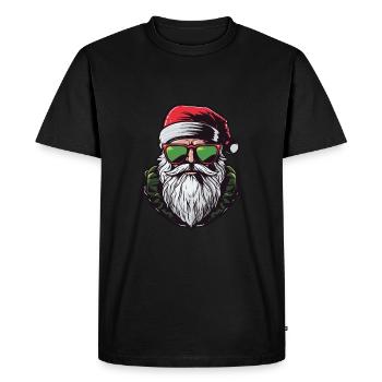 Santa Claus Cool Santa - Men's Premium Organic T-Shirt - black - Front - Nico (187cm)