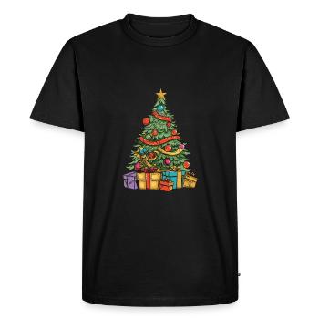 Sapin de Noël Noël - T-shirt Premium bio Homme - noir - Devant - Nico (187cm)