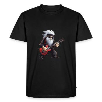 Santa Claus Guitar Santa - Men's Premium Organic T-Shirt - black - Front - Nico (187cm)