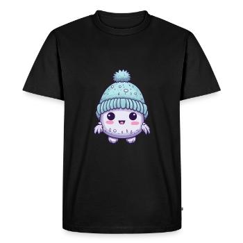 Cold Winter Virus Comic - Men's Premium Organic T-Shirt - black - Front - Nico (187cm)