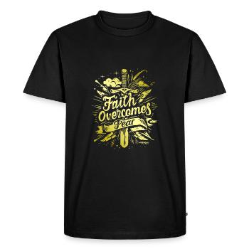 Foi Verset biblique Verset biblique Jésus-Christ - T-shirt Premium bio Homme - noir - Devant - Nico (187cm)