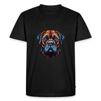 Portrait de chien Mastiff - T-shirt Premium bio Homme - noir - Devant - Nico (187cm)