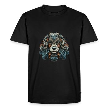 Poodle Dog Portrait - Men's Premium Organic T-Shirt - black - Front - Nico (187cm)