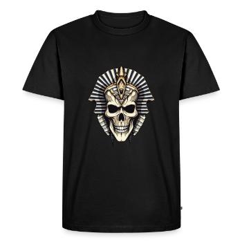 Crâne de pharaon - T-shirt Premium bio Homme - noir - Devant - Nico (187cm)