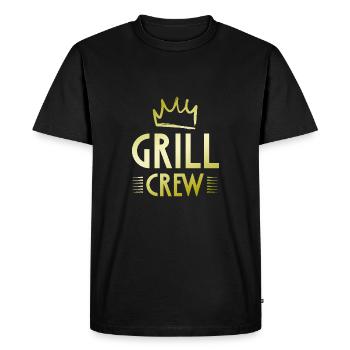 Équipe de grillades - T-shirt Premium bio Homme - noir - Devant - Nico (187cm)