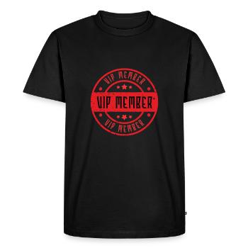 Membre Vip - T-shirt Premium bio Homme - noir - Devant - Nico (187cm)