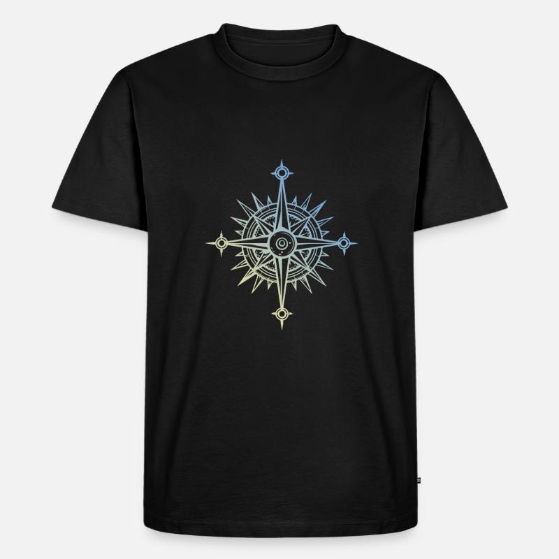 Kompass Symbol - Männer Premium Bio T-Shirt - Schwarz