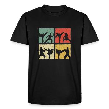 Karaté - T-shirt Premium bio Homme - noir - Devant - Nico (187cm)