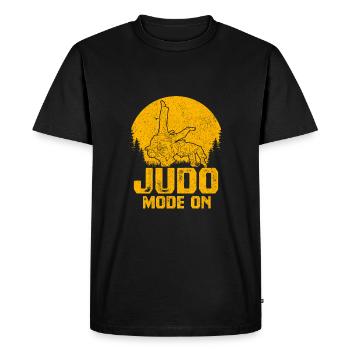 Mode judo activé - T-shirt Premium bio Homme - noir - Devant - Nico (187cm)