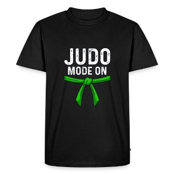 Mode Judo activé - T-shirt Premium bio Homme - noir - Devant - Nico (187cm)