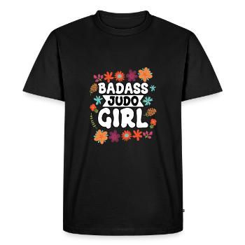 Fille de judo badass - T-shirt Premium bio Homme - noir - Devant - Nico (187cm)
