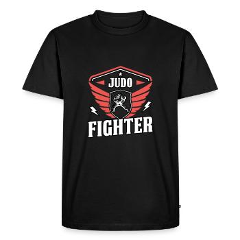 Combattant de judo - T-shirt Premium bio Homme - noir - Devant - Nico (187cm)