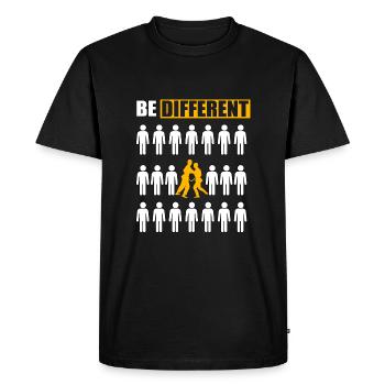 Être différent Judo - T-shirt Premium bio Homme - noir - Devant - Nico (187cm)