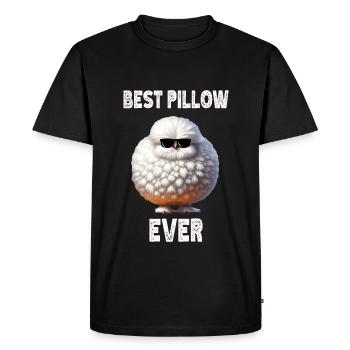 Funny Silkie Chicken saying White Silkie Chicken - Men's Premium Organic T-Shirt - black - Front - Nico (187cm)