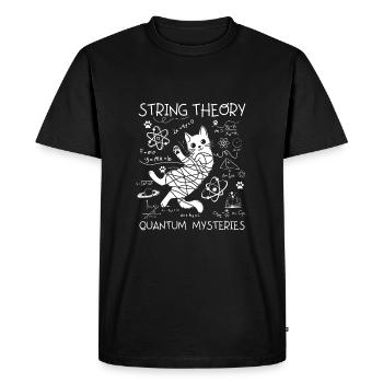 String theory - Men's Premium Organic T-Shirt - black - Front - Nico (187cm)