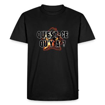 qu'est-ce qu'y a ? - T-shirt Premium bio Homme - noir - Devant - Nico (187cm)