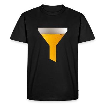 Beer funnel hose Beerbong - Men's Premium Organic T-Shirt - black - Front - Nico (187cm)