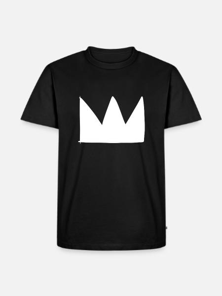 Crown Symbol King Shape - Men's Premium Organic T-Shirt - black