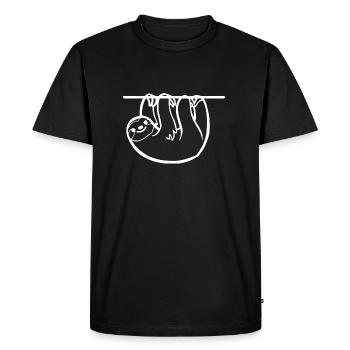 FAULT white - Men's Premium Organic T-Shirt - black - Front - Nico (187cm)