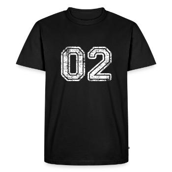 02 - Men's Premium Organic T-Shirt - black - Front - Nico (187cm)