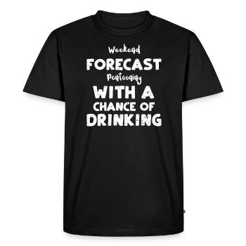 Prévisions du week-end Pontooning avec... - T-shirt Premium bio Homme - noir - Devant - Nico (187cm)