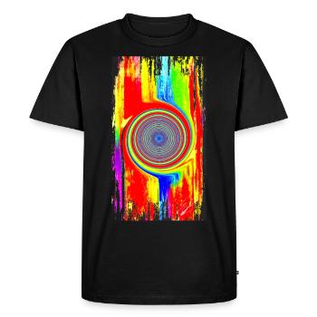 Peinture acrylique « LifeLine » par Marco Eckenbrecht - T-shirt Premium bio Homme - noir - Devant - Nico (187cm)