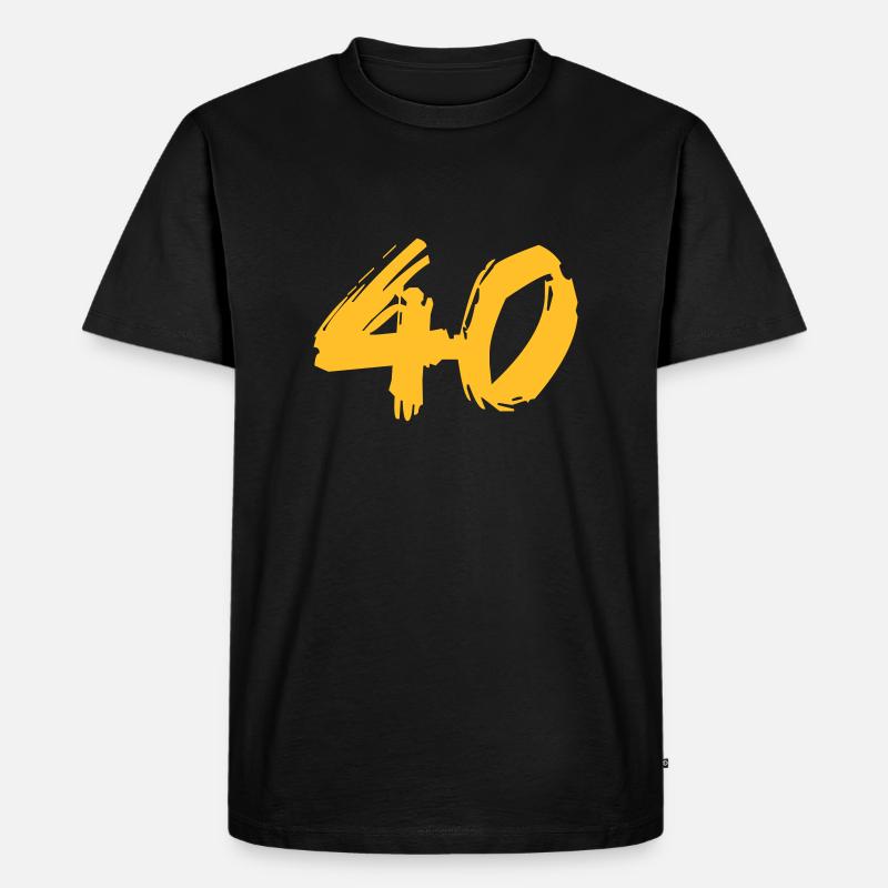 Brushed 40 - Männer Premium Bio T-Shirt - Schwarz
