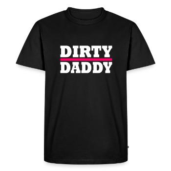 Dirty daddy - Men's Premium Organic T-Shirt - black - Front - Nico (187cm)