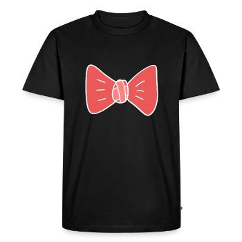 Bow Symbol Clothing Red - Men's Premium Organic T-Shirt - black - Front - Nico (187cm)