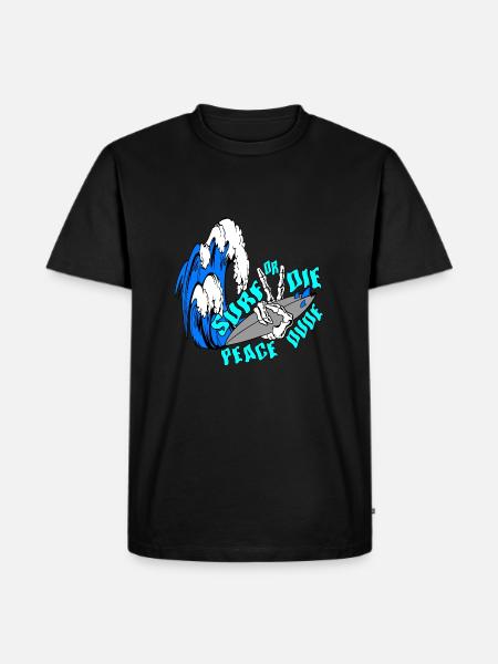 surfer fans unique designs - Men's Premium Organic T-Shirt - black