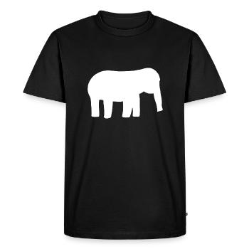 Éléphant Bébé Symbole Animal - T-shirt Premium bio Homme - noir - Devant - Nico (187cm)