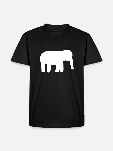 Éléphant Bébé Symbole Animal - T-shirt Premium bio Homme - noir