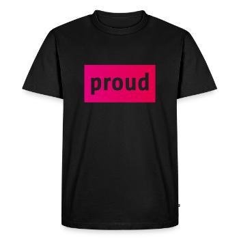 Fier - T-shirt Premium bio Homme - noir - Devant - Nico (187cm)