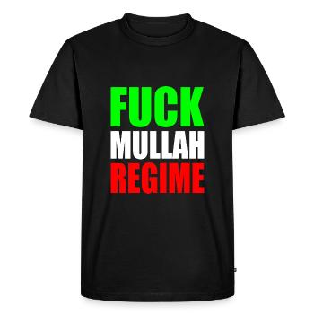 Fuck mullah regime iran - Men's Premium Organic T-Shirt - black - Front - Nico (187cm)