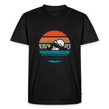Wild and free - Men's Premium Organic T-Shirt - black - Front - Nico (187cm)