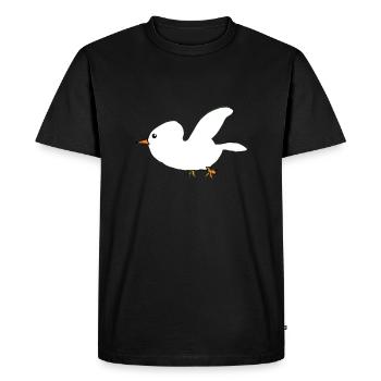 Oiseau Animal Symbole Ailes Fly Cartoon - T-shirt Premium bio Homme - noir - Devant - Nico (187cm)
