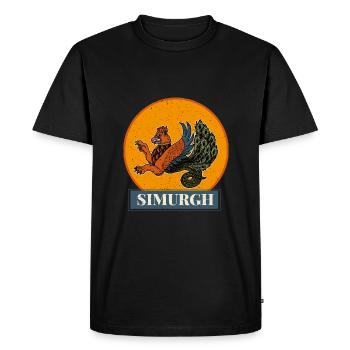 Faravahar Zoroastrianism Simurgh Persia - Men's Premium Organic T-Shirt - black - Front - Nico (187cm)