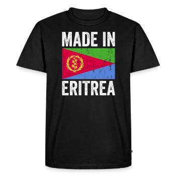 Fabriqué en Érythrée | Drapeau Erythrée - T-shirt Premium bio Homme - noir - Devant - Nico (187cm)