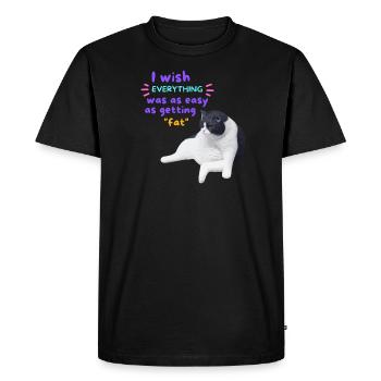 I wish Everything - Men's Premium Organic T-Shirt - black - Front - Nico (187cm)