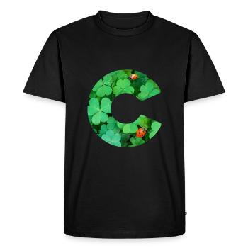 Trèfles C - T-shirt Premium bio Homme - noir - Devant - Nico (187cm)