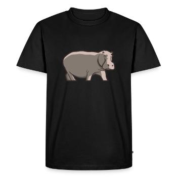 Hippo Hippo Idée cadeau pour les amoureux de la nature - T-shirt Premium bio Homme - noir - Devant - Nico (187cm)