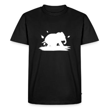 Nature Animal Elephant Symbol - T-shirt Premium bio Homme - noir - Devant - Nico (187cm)