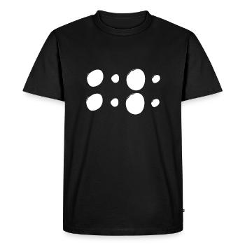Motifs Cercles Cercles Formes - T-shirt Premium bio Homme - noir - Devant - Nico (187cm)
