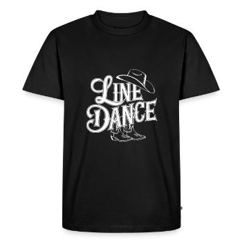 Line Dance Design for Dancers and Dance Group - Men's Premium Organic T-Shirt - black - Front - Nico (187cm)